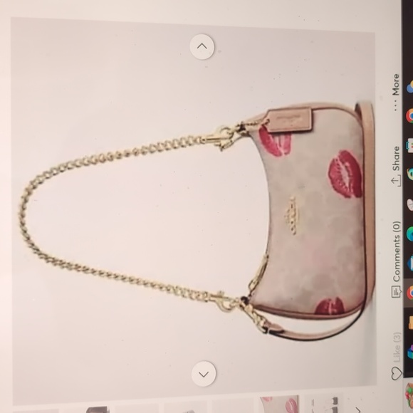Coach CZ943 Teri Mini Crossbody Bag In Signature Canvas W/Lips Print - Last One - Picture 13 of 14
